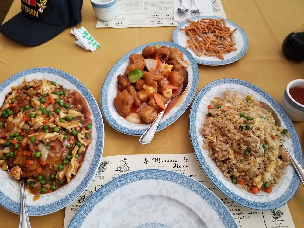 Chicken Egg Foo Yung Sweet and Sour Pork and Pork Fried Rice
